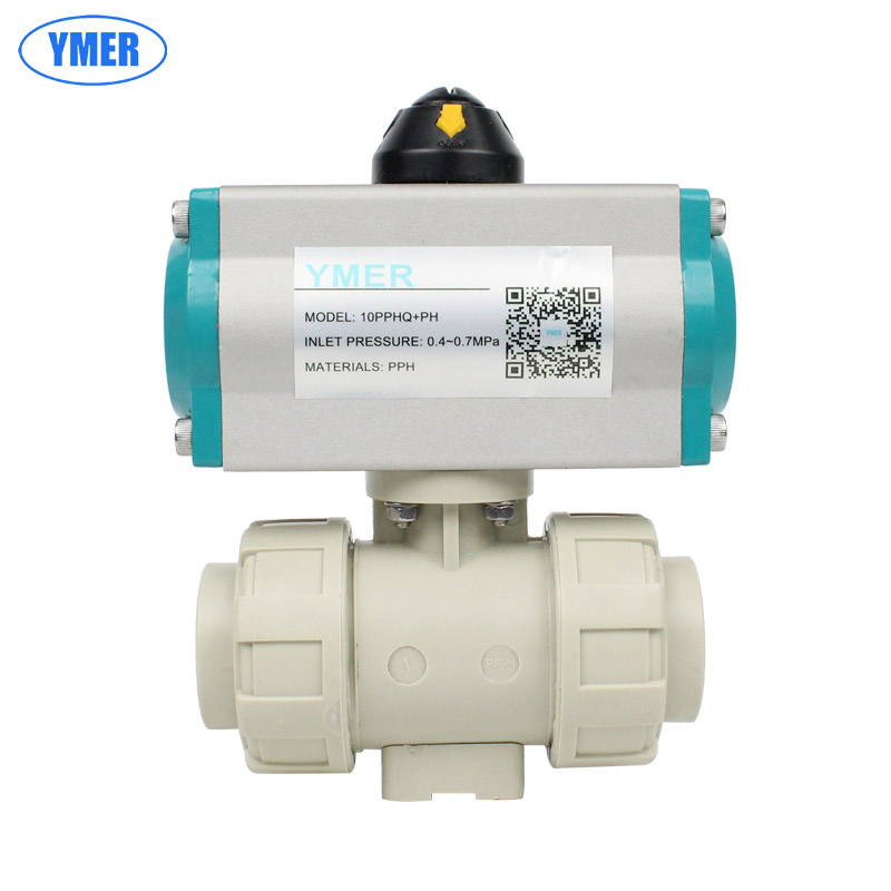 YMER 气动PPH双由令球阀 10PP